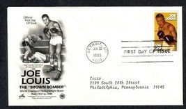 *JOE LOUIS &quot;The brown bomber&quot; Detroit MI 1993 FIRST DAY of ISSUE - €4,99 EUR