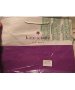Designer Paper Shopping Gift Bags Kate Spade Purple White Medium 5 Piece - $40.83 CAD