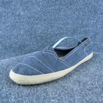 MIA Amore Freedom Women Flat Shoes Blue Fabric Slip On Size 8.5 Medium - £19.78 GBP