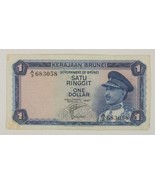 1967 Brunei 1 Ringgit (Dollar) Note // Very Fine+ (VF+) // Pick#1a - $100.69 CAD