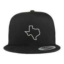 Trendy Apparel Shop Texas State Outline Embroidered 5 Panel Flat Bill Trucker Me - £19.97 GBP