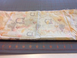 fabric Susan Winget Winw Country Regional Map Travel approx 23&quot; x 14&quot; - £3.15 GBP