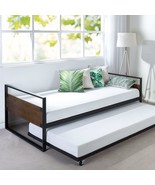 Twin size Metal Wood Daybed Frame with Roll Out Trundle Bed - $9,163.14 MXN