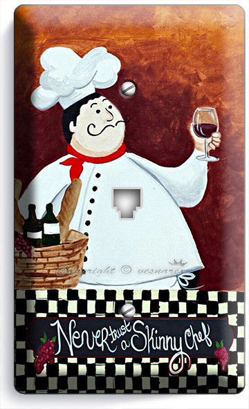 DRUNK ITALIAN FAT CHEF PHONE TELEPHONE WALLPLATE COVER KITCHEN DINING ROOM DECOR