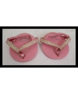Build A Bear Workshop Pink Glitter Flip Flops Sandals - $12.08 CAD