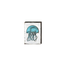 Jelly Fish Art on Board Wall Decor - $48.81