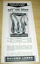 1960 Print Ad DeLong Jigging Tadpoles Fishing Lures Cleveland,OH - $8.60