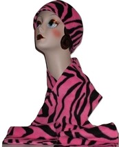 Pink Zebra Scarf, Pink And Black Zebra Scarf, Pink Scarf, Pink Black Scarf - £15.72 GBP