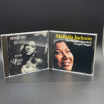 Lot of 2 CD Natalie Cole Unforgettable with Love &amp; Mahalia Jackson Gospel Singer - £6.91 GBP