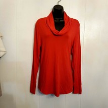 Banana Republic Women&#39;s Top Orange Cowl Neck Blouse Jersey Shirt size Large - £14.66 GBP