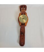 VTG Oversized 15&quot; Wooden WRIST WATCH Desk/Wall CLOCK Artisan Hand-Crafted - $364.97 MXN