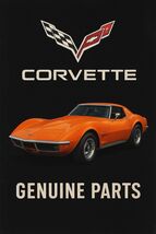 Chevrolet Corvette Genuine Parts Metal Sign 8x12in  Garage Car K - $24.74