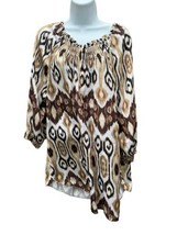 CHICO’S Polyester Chiffon tunic Blouse XL Size 3 - £10.27 GBP