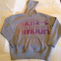 Under Armour sweatshirt Size youth medium hoodie loose fit cold gear gray girls - £10.22 GBP