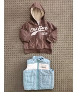 Set of 2, 18-24 Mo, Old Navy Hood Jacket + Baby Works Vest Puffer Jacket... - $15.38 CAD