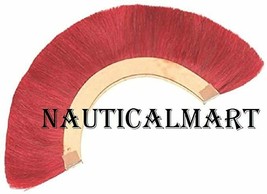 Medieval Epic Red Plume Black Crest Brush Natural Horse Hair For Roman Helmet - £43.42 GBP