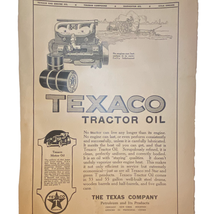 Texaco Tractor Oil Company Print Ad February 1920 Frame Ready - £7.11 GBP