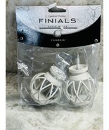 PREMIER WIRE BIRDCAGE WHITE FINIALS SET OF 2 FINIALS - $35.52