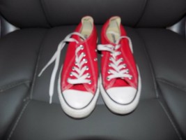 Converse All Star Low Top Chuck Taylor Ox Shoes Red Canvas Unisex - £28.98 GBP