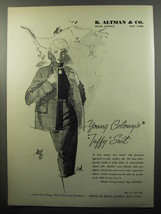 1950 B. Altman &amp; Co. Young Colony Tuffy Suit Advertisement - £14.78 GBP