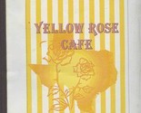 Yellow Rose Cafe Menu Lee Trevino Drive El Paso Texas 1990&#39;s - $21.78
