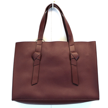 NEW Rachel Zoe Arialith Chic City Shopper Tote Bag Vegan Leather Bordeaux Knot - £38.52 GBP