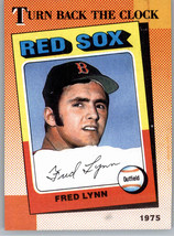 1990 Topps 663 Fred Lynn Turn Back The Clock Boston Red Sox - $3.99