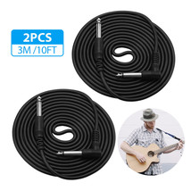2 Pack 10 Ft Guitar Instrument Patch Cable Cord Free Cable Tie 1/4&quot; Righ... - $18.99