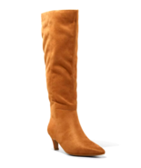 Womens Kendra Chestnut Wide Calf Kitten Heel Tall Dress Boots Memory Foa... - €60,34 EUR