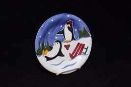 Cooks Club Blizzard Penguin Shivers Salad Plate Christmas 8-1/4" Xmas - $4.40