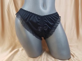 Black ribbon satin crotchless panties in erotic style &lt;&lt;&gt;&gt;&gt; very sexy and unique - $21.90