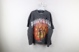 Vintage Streetwear Mens XL Thrashed Worldwide Burning Bodies Boxy Fit T-Shirt - £35.05 GBP