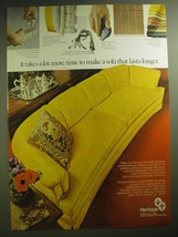 1974 Drexel Heritage Curved Sofa Ad - It takes a lot more time to make a sofa  - £14.78 GBP