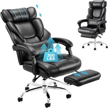 Colamy Office Chair With Footrest-Ergonomic High Back Design Executive, Black - £162.45 GBP