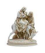 The Holy Family Virgin Mary, Joseph & Child Jesus Greek Grey Patina Statue - $172.19 CAD