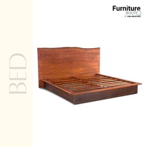Furniture BoutiQ Platform Bed with live Edge Headboard - $4,499.00
