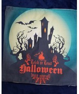 Happy Halloween Pillow Cover 17.5 In x 17.5 In TRICK OR TREAT HAUNTED HO... - £10.27 GBP