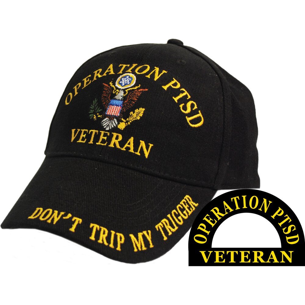 Primary image for CP00818 Black Operation PTSD Veteran "Don't Trip My Trigger" Embroidered Cap