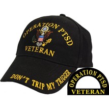 CP00818 Black Operation PTSD Veteran &quot;Don&#39;t Trip My Trigger&quot; Embroidered... - $13.31