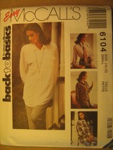 Uncut Sewing Pattern 1992 Mc Call's Size Small 10,12 Shirt 6104 [Z180] - $3.99