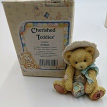 VTG Enesco Cherished Teddies Figurine Bobbie Baby Bear 624896 Friendship 1993 - £11.15 GBP