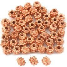 Bali Rope Daisy Spacer Beads Copper Plate 5mm Approx 50 - £12.37 GBP