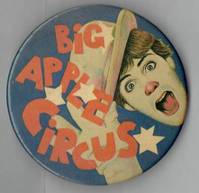 Vintage 80&#39;s Big apple Circus NYC New York 2&quot; Pin Button Rare VHTF Scarce - $48.51