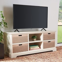 47.3&quot; W X 15.8&quot; L X 20&quot; H Safavieh Distressed White Home Collection Landers - $341.93