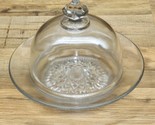 Vintage Princess House 7&quot; Cheese Plate With Covered Glass Dome - MINT - £14.69 GBP