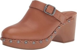 New Lucky Brand Brown Leather Comfort Platform Clog Mule Size 8.5 M - £56.53 GBP