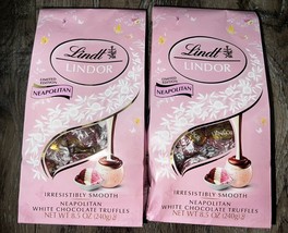 Lindt ~ 2-Bags Neapolitan White Chocolate Truffles 8.5 oz Each ~ 8/31/2024 - $26.42