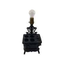 Vintage Cast Iron Stove Lamp 1864-1964 Nevada Centennial Works Missing P... - $24.71