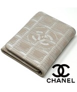 CHANEL New Travel Line Beige Canvas Leather Compact Trifold Wallet MWa0656 - $278.99
