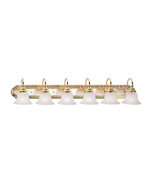 Livex 6 Light Bath Light in Polished Brass Chrome - $643.17